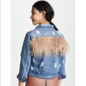 🚫SOLD🚫Jocelyn Feather Denim Jacket from Shopbop